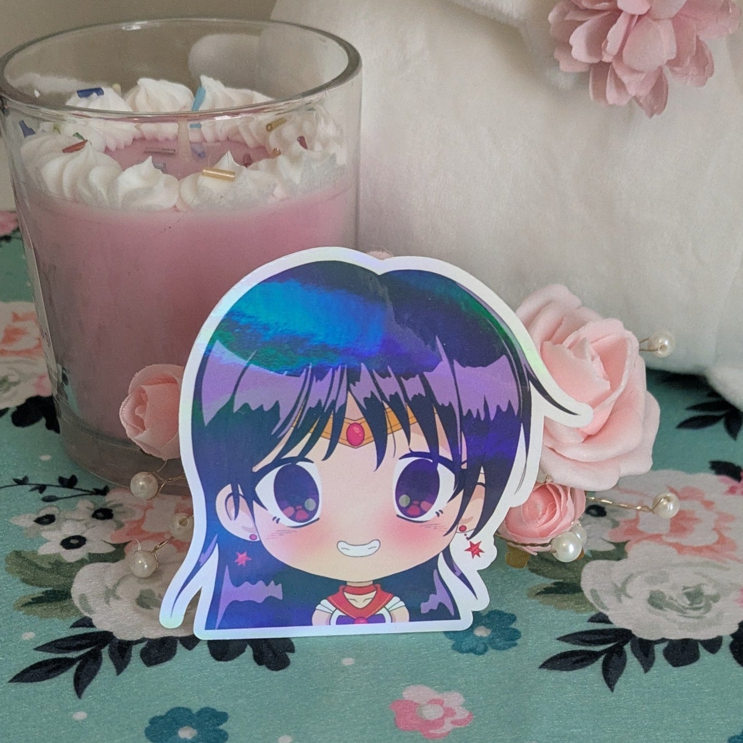 Mars Scout Fanart Die Cut Sticker | Holographic Chibi Anime Sticker