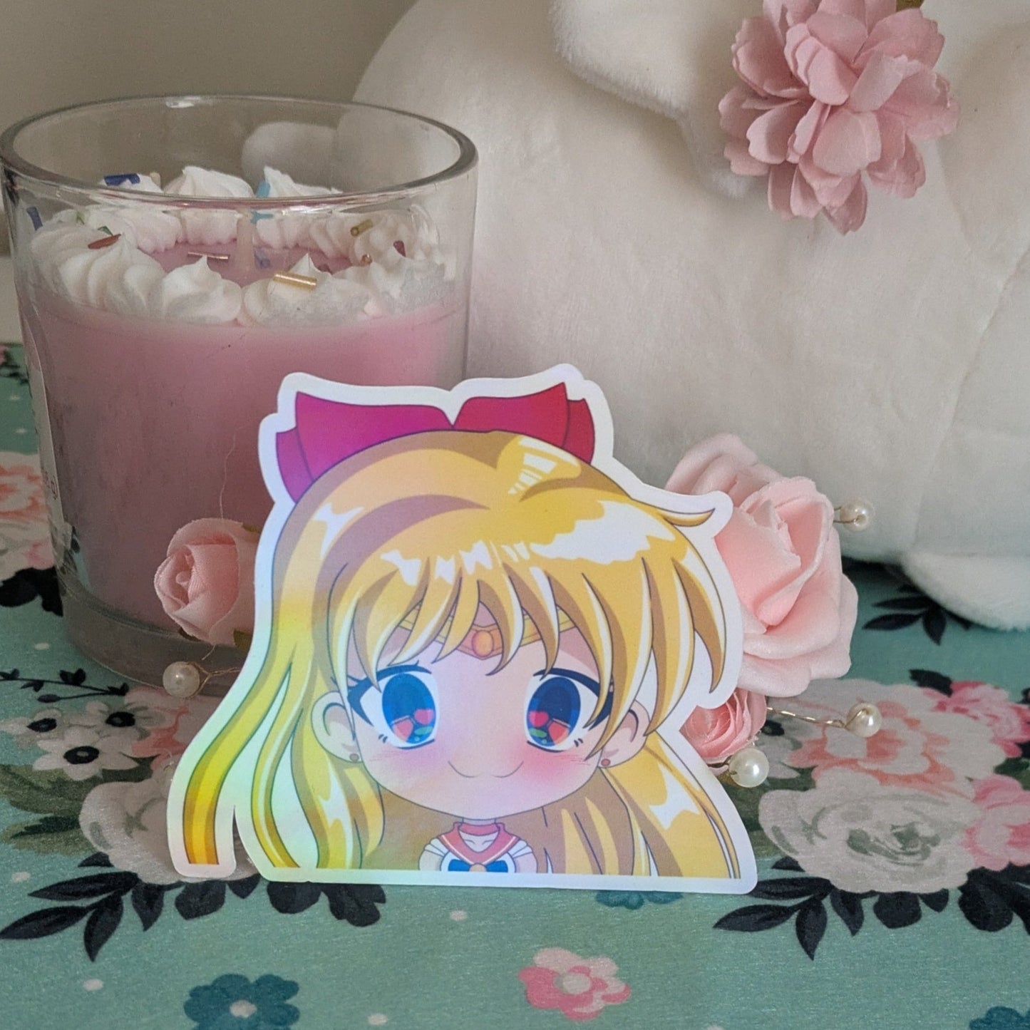 Venus Scout Fanart Die Cut Sticker | Holographic Chibi Anime Sticker