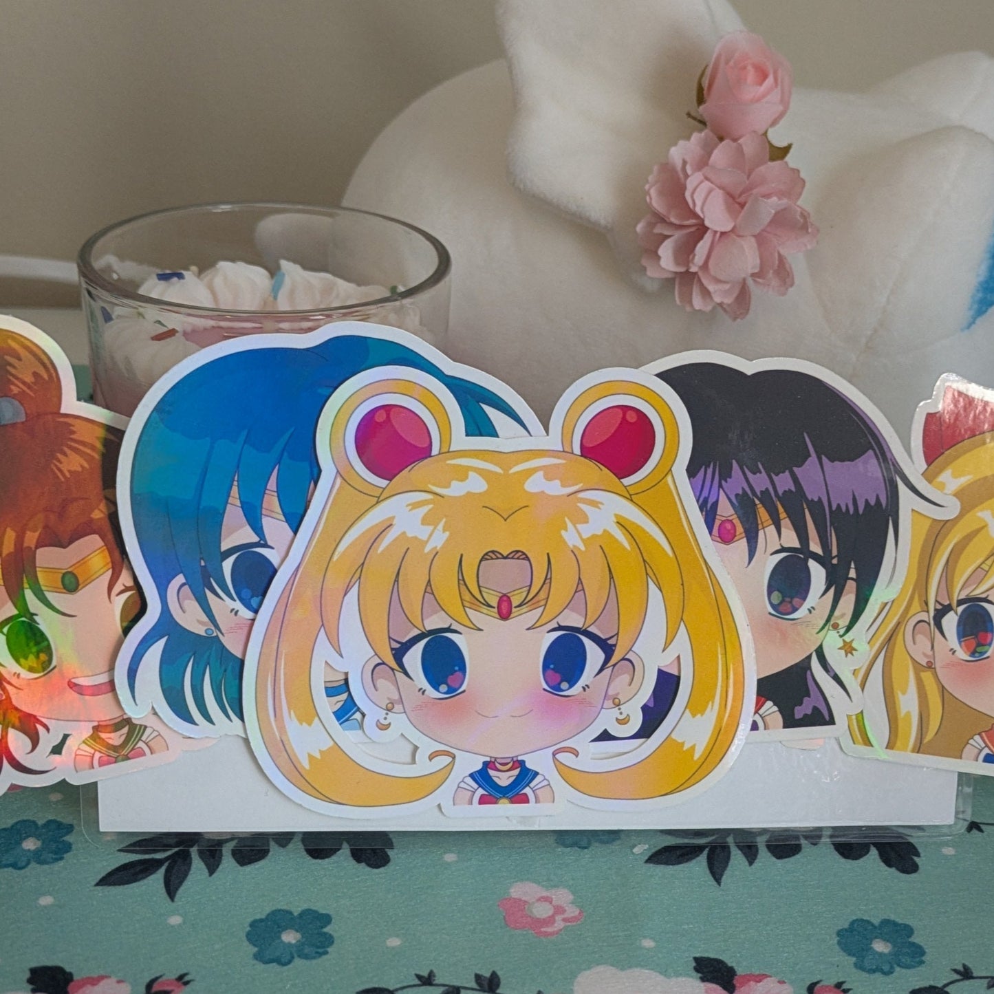 Chibi Scout Fanart Die Cut Sticker Set | Holographic Anime Stickers (Set of 5)